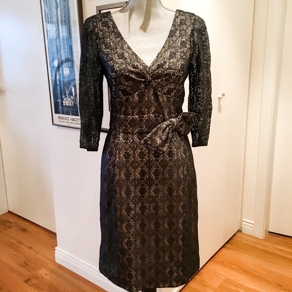 Marc Jacobs black/metallic lace dress - Picture 2 of 3